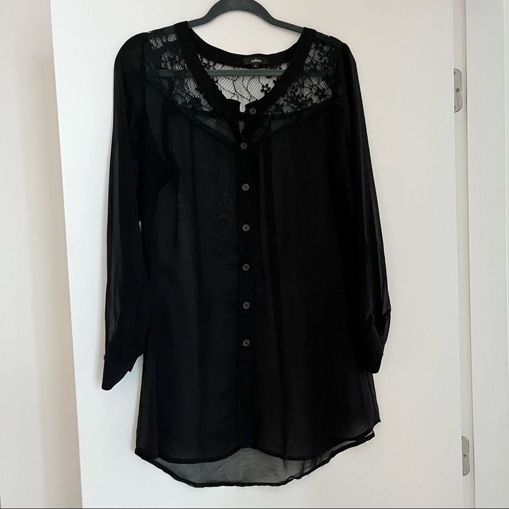 Sheer button up